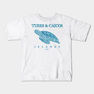 Turks & Caicos Islands Gliding Sea Turtle Kids T-Shirt